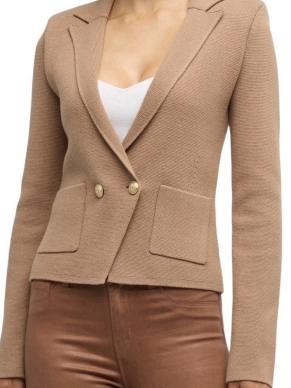 L'AGENCE Blush Knit Blazer Jacket